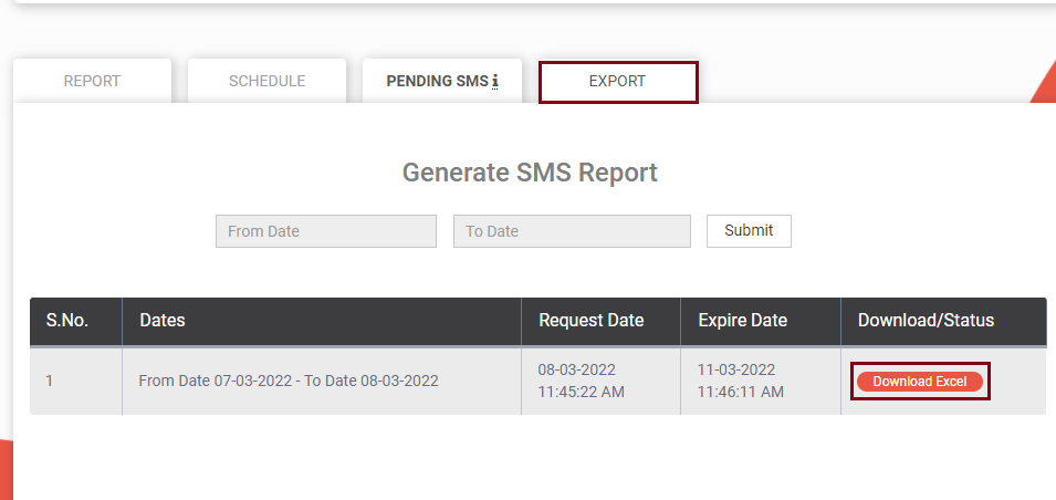 Export in delivery reports