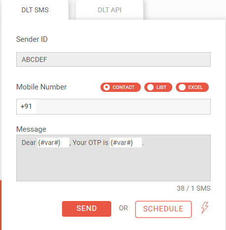 DLT-SMS-variable-value