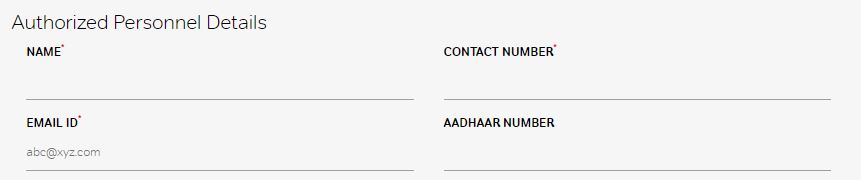 Authorized person details at Airtel DLT process