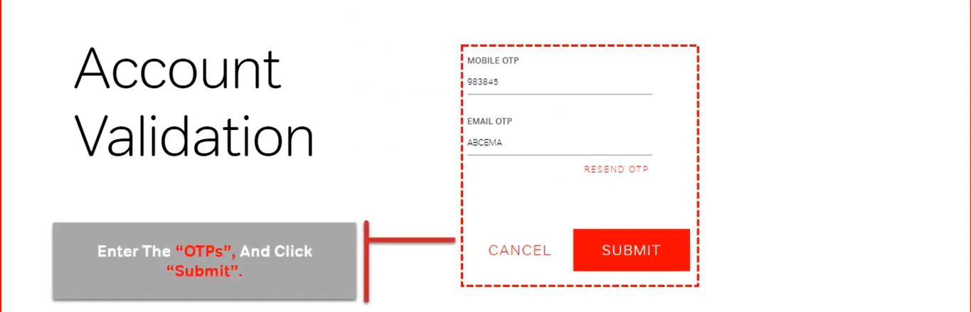 OTP VERIFICATION at Airtel DLT process