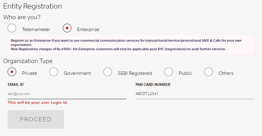 STEP 3 Airtel DLT process