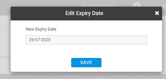 Change Expiry date of Fast2SMS reseller's user