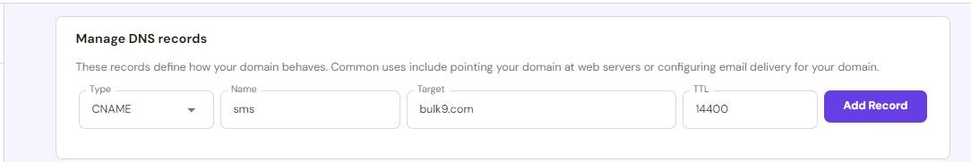 Domain docs for Fast2SMS reseller panel