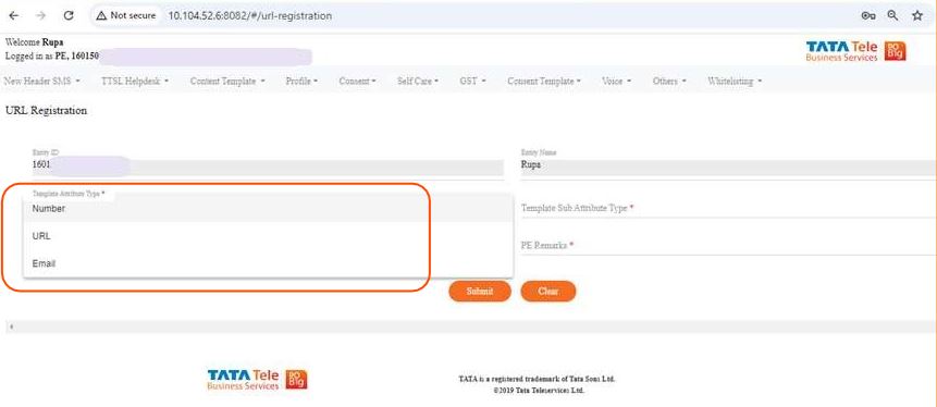 CTA Whitelisting at TATA DLT 5