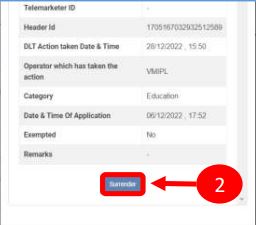 Header Surrender at Smart ping 1